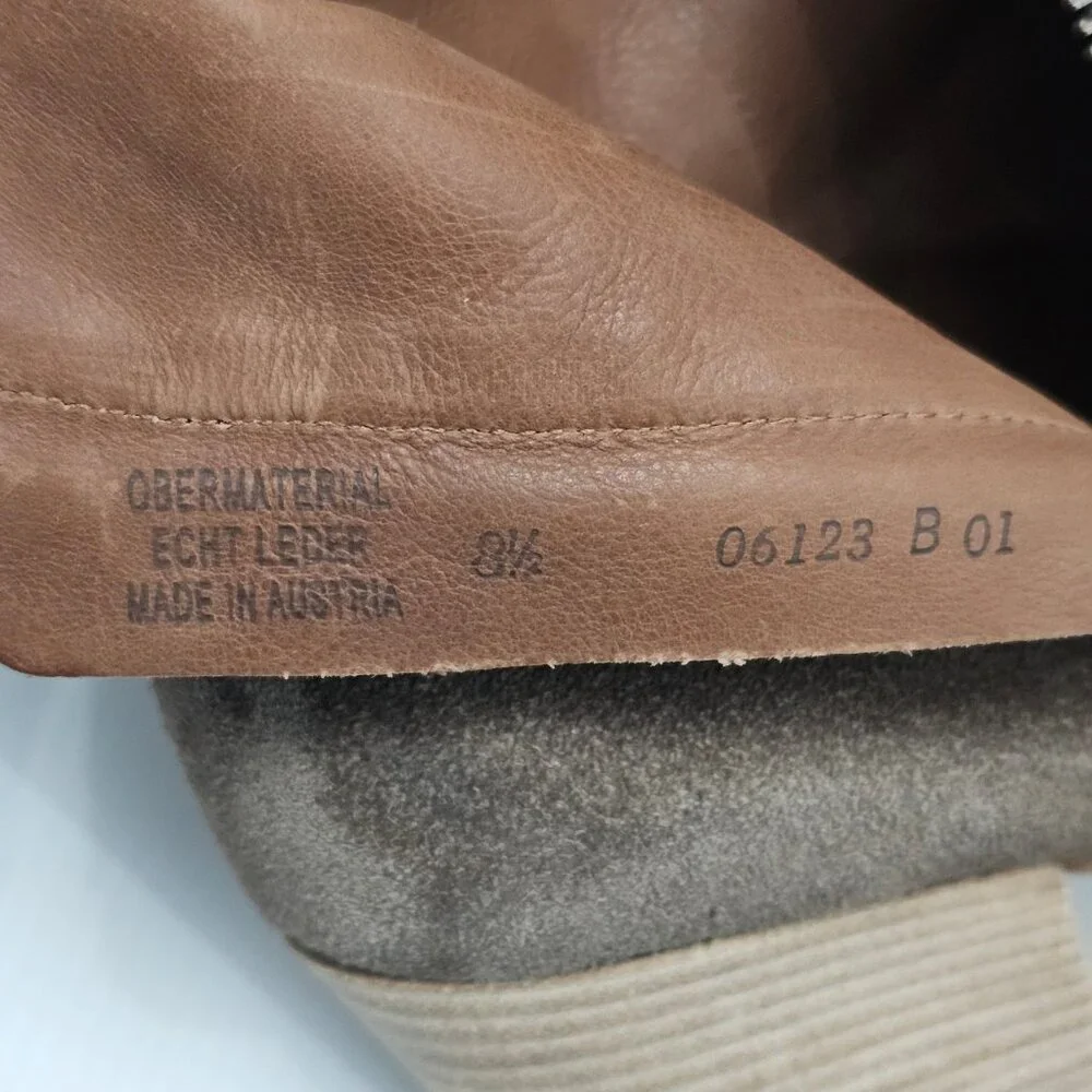 Paul Green Reya Stacked Heel Ankle Boot Womens UK 8.5 Brown Suede Side Zip
